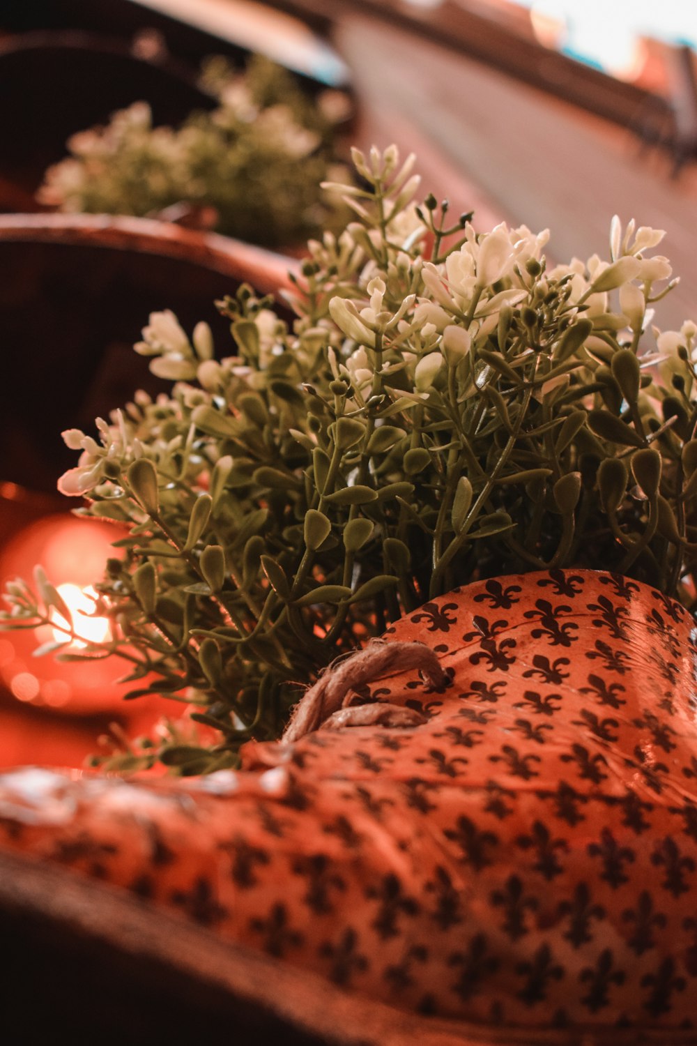 a close up of a bunch of flowers on a table