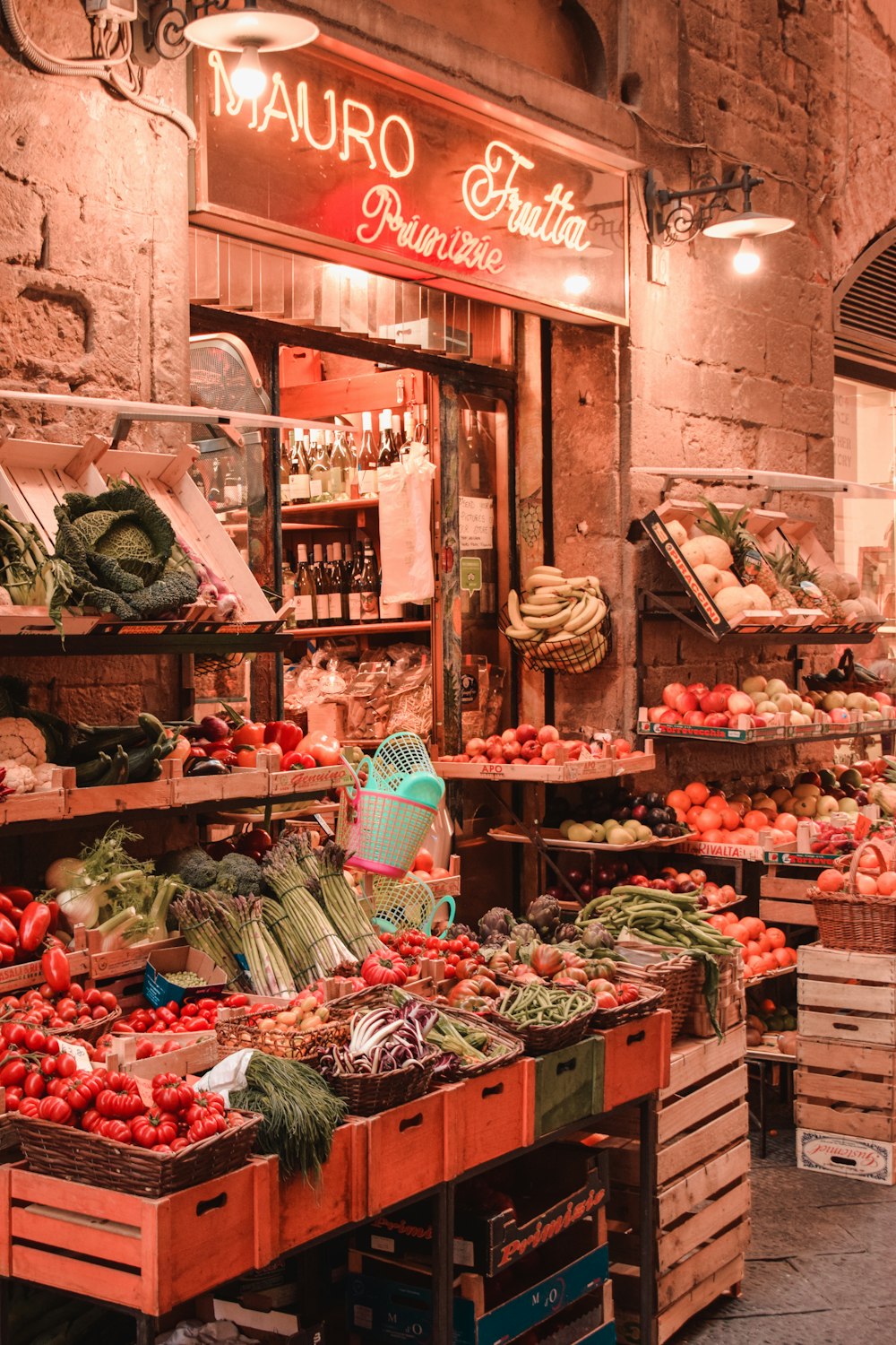 a store with a variety of fruits and vegetables