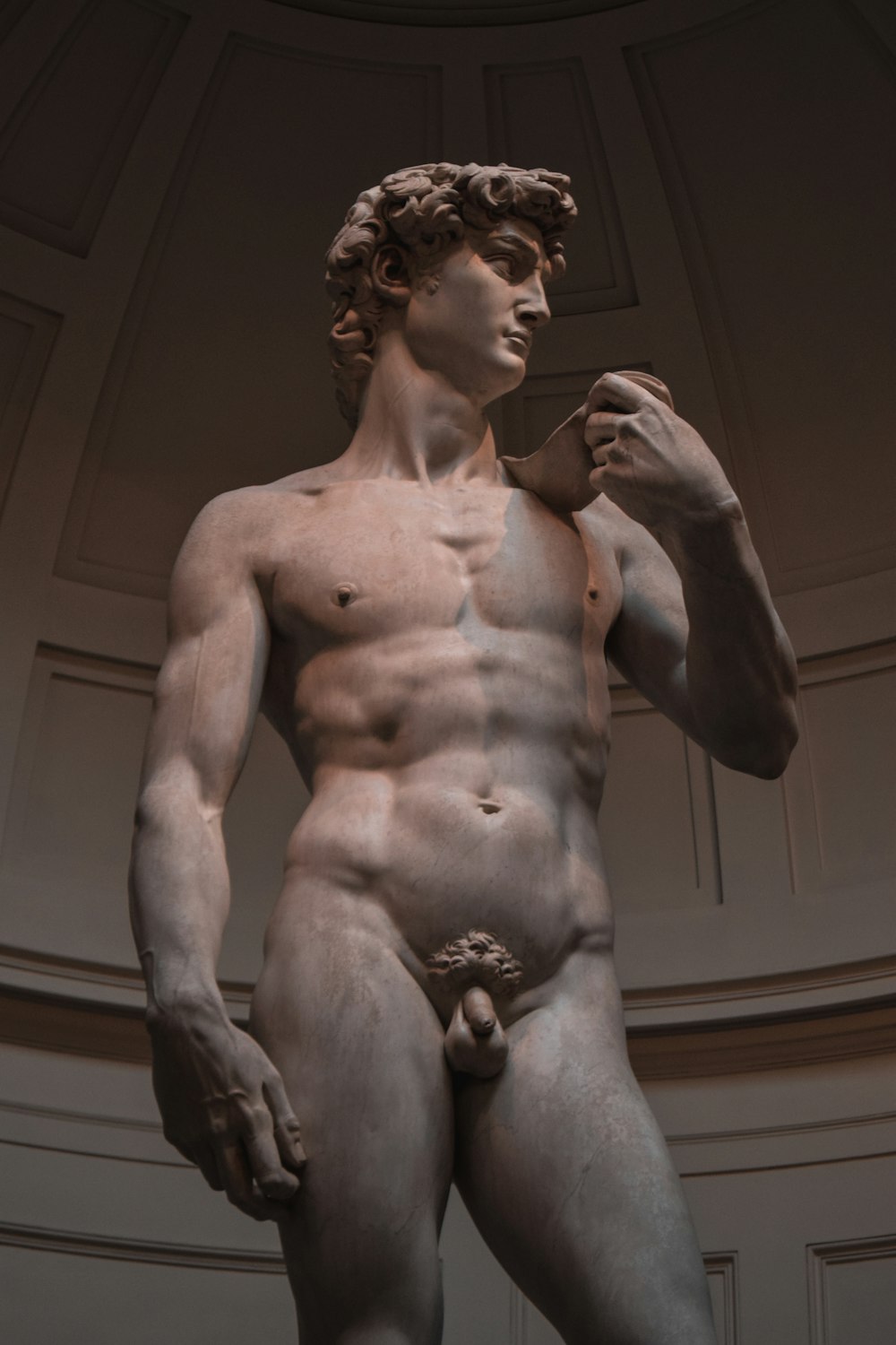a statue of a man with no shirt on