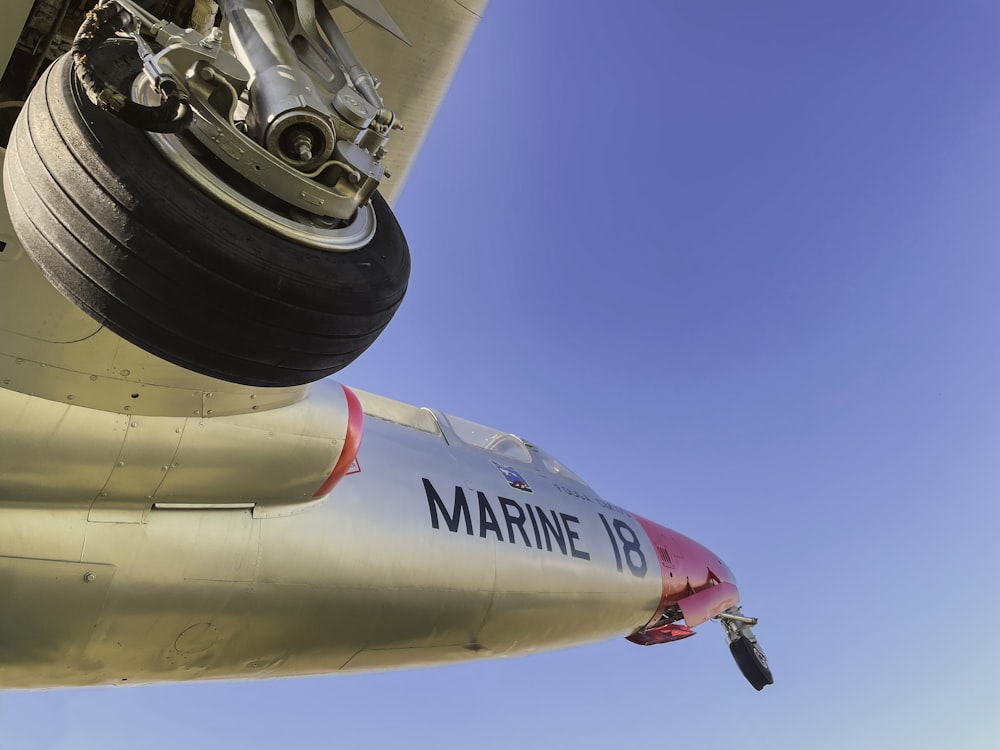 a close up view of the front of a plane