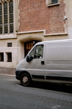 a van parked on the side of the road