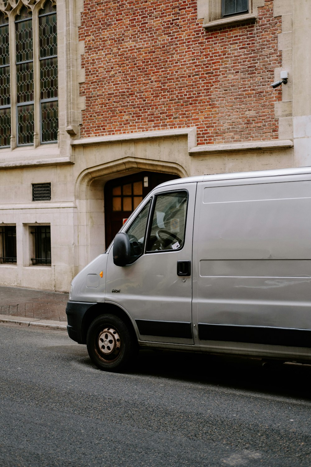 a van parked on the side of the road