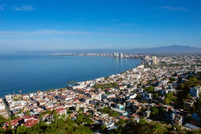 a large body of water surrounded by a city