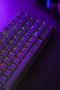 a close up of a keyboard on a table