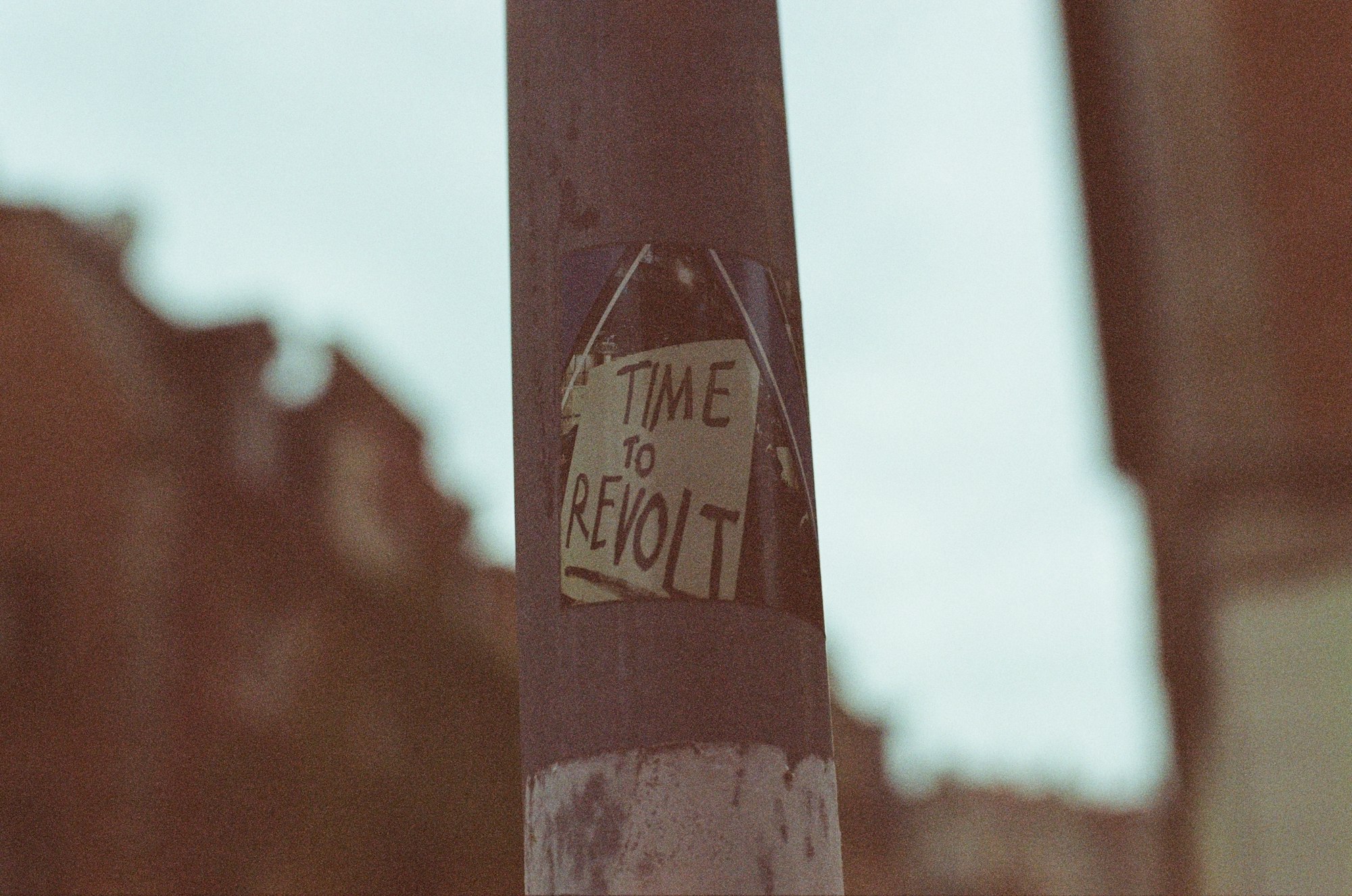 TIME TO REVOLT – Urban protest street art sticker