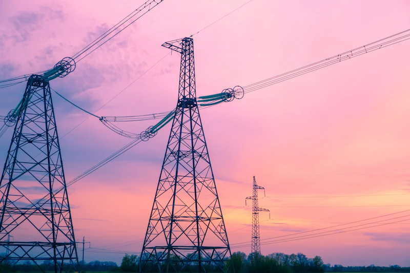 Power lines side by side