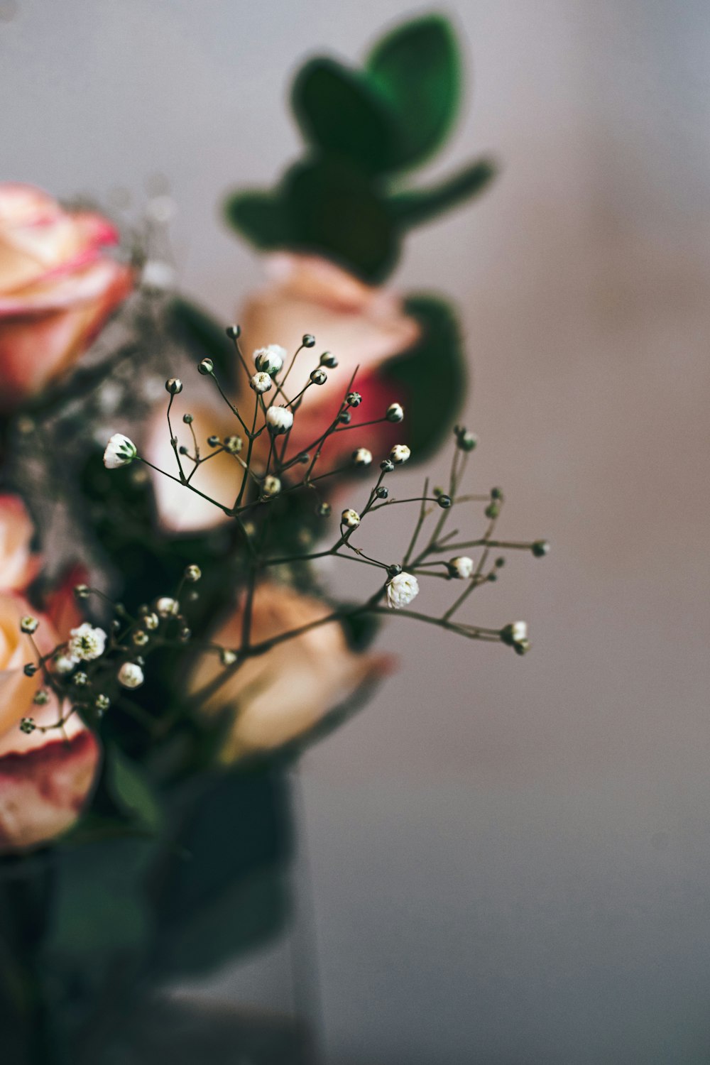 a vase filled with lots of flowers on top of a table