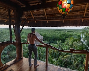 Balcony view overlooking the Putumayo river and surrounding jungle