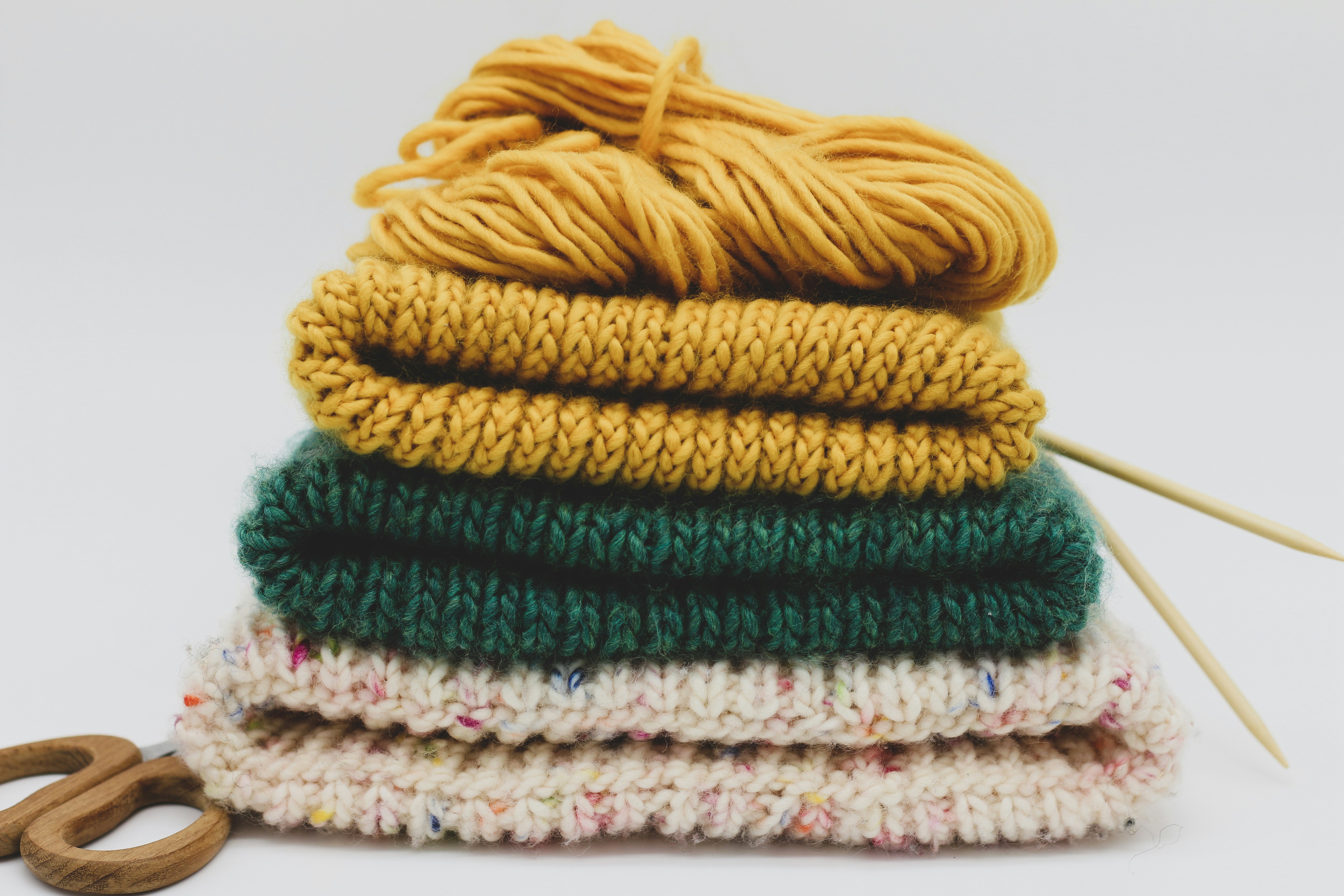 Stacked knitted items
