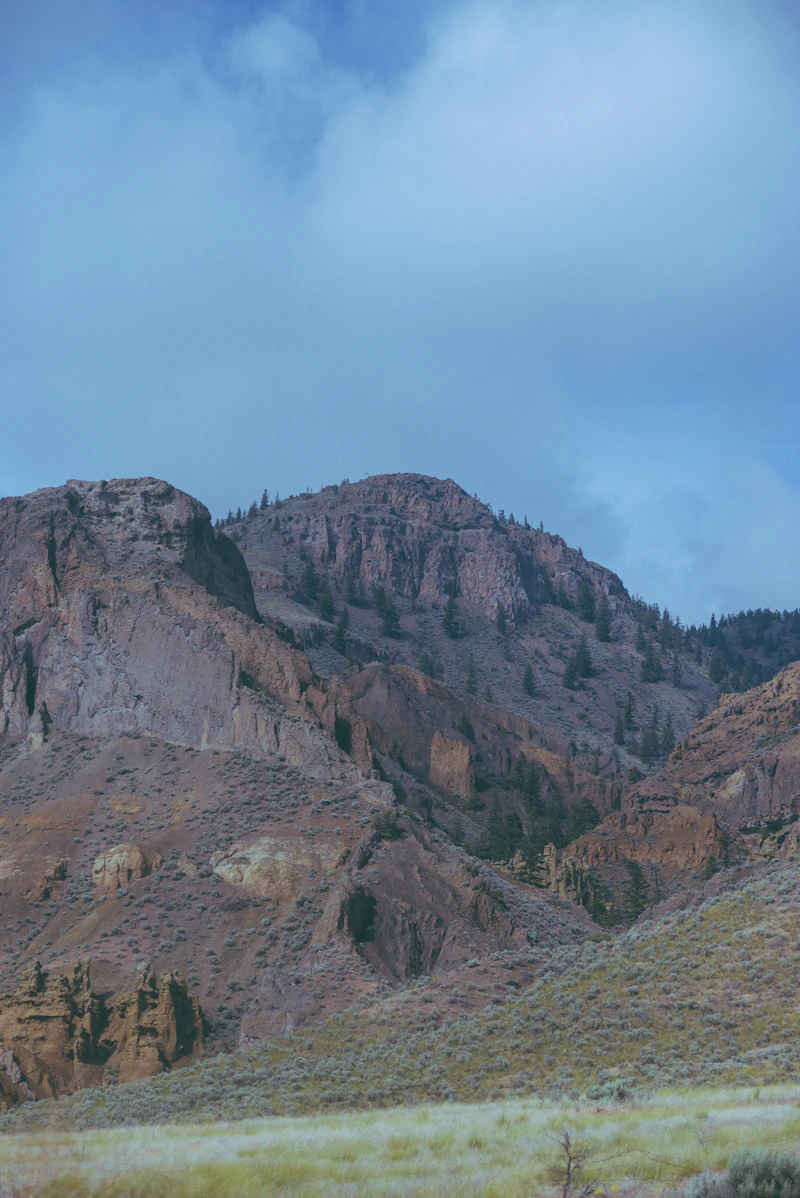 Dry hills and cliffs in BC's Thompson country