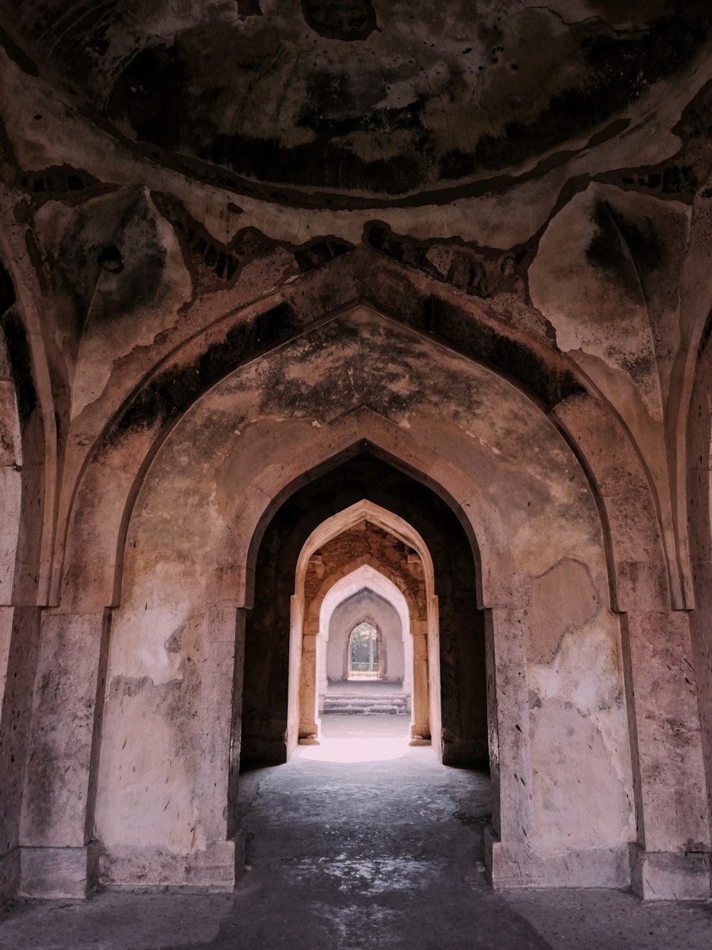 a close up of a stone building