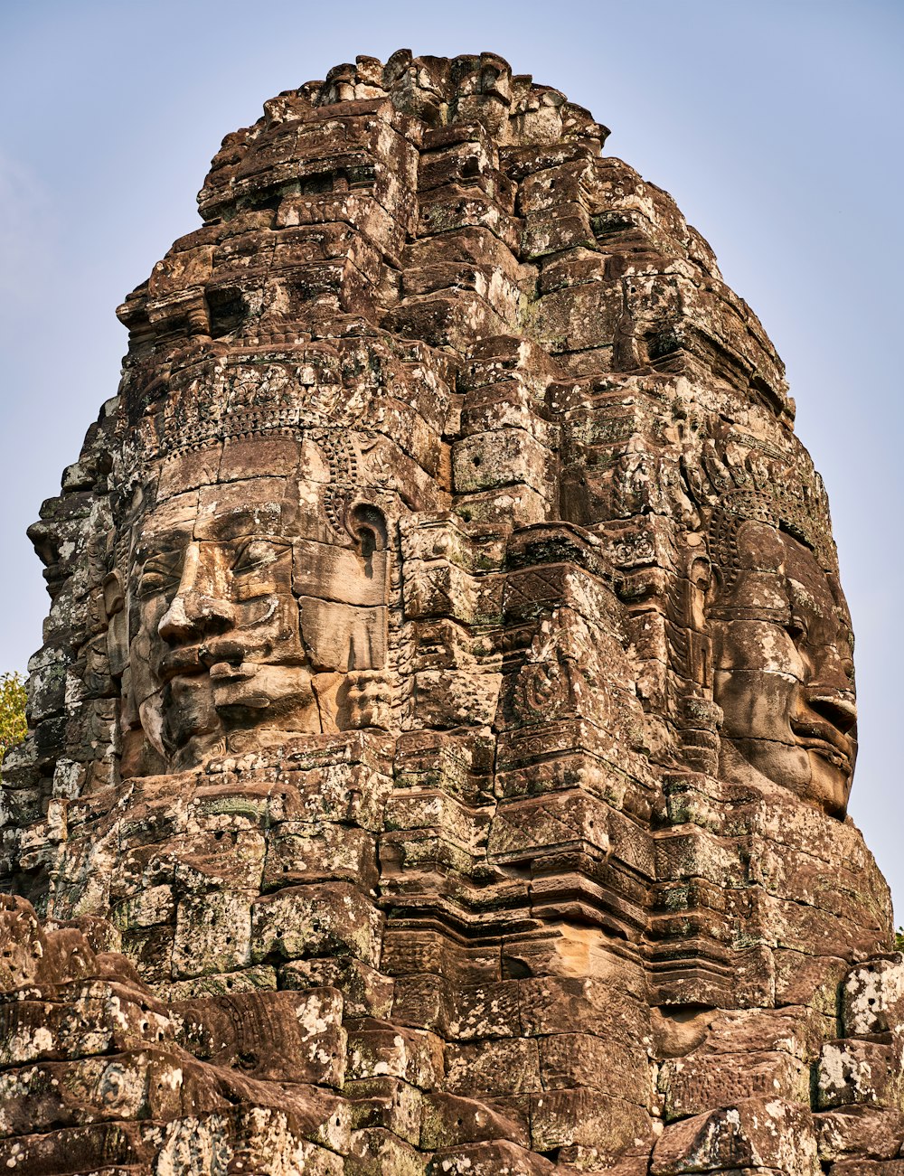 the face of a building made of stone