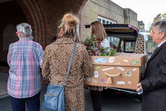 a group of people standing next to each other