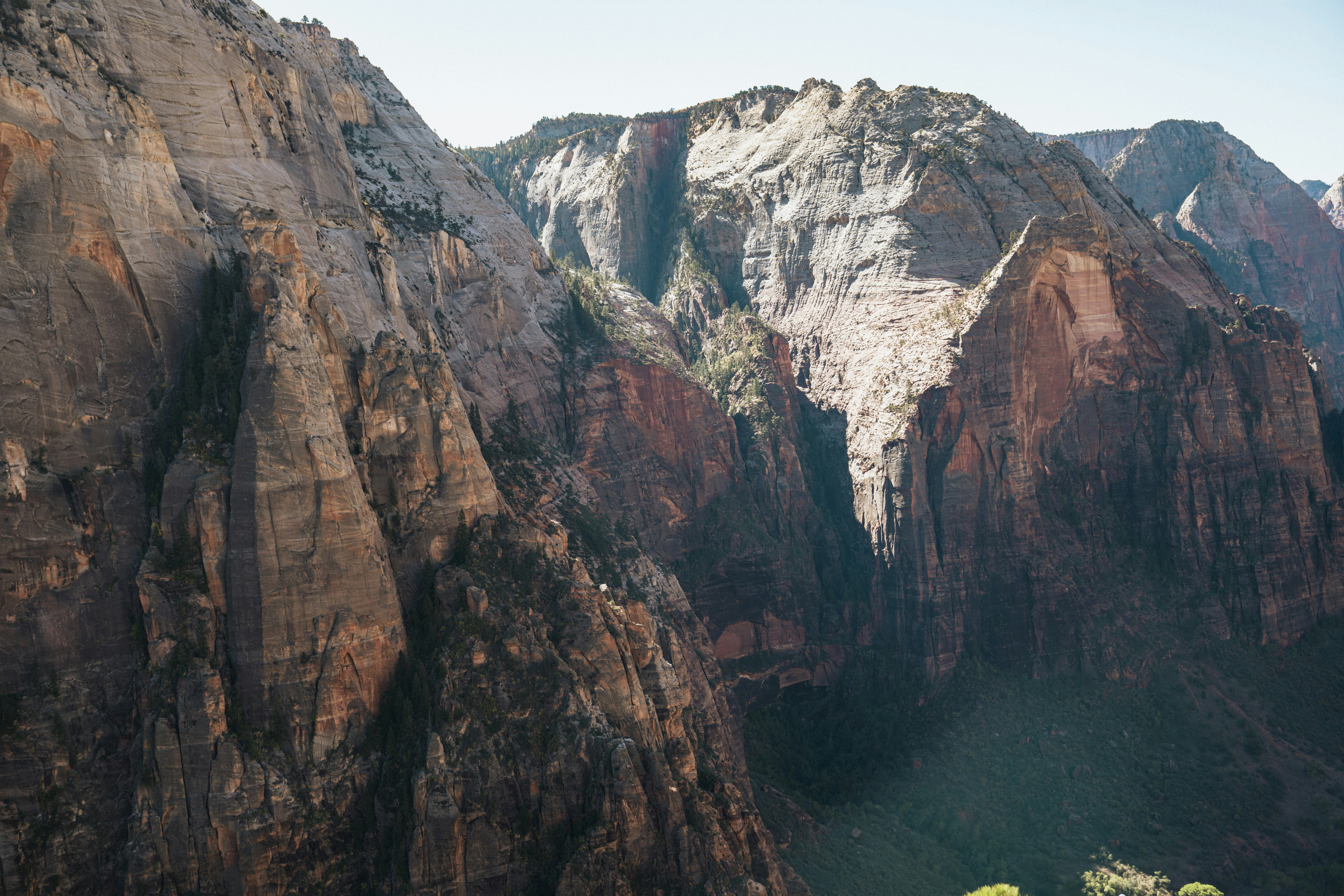 a view of the mountains from the top of a mountain