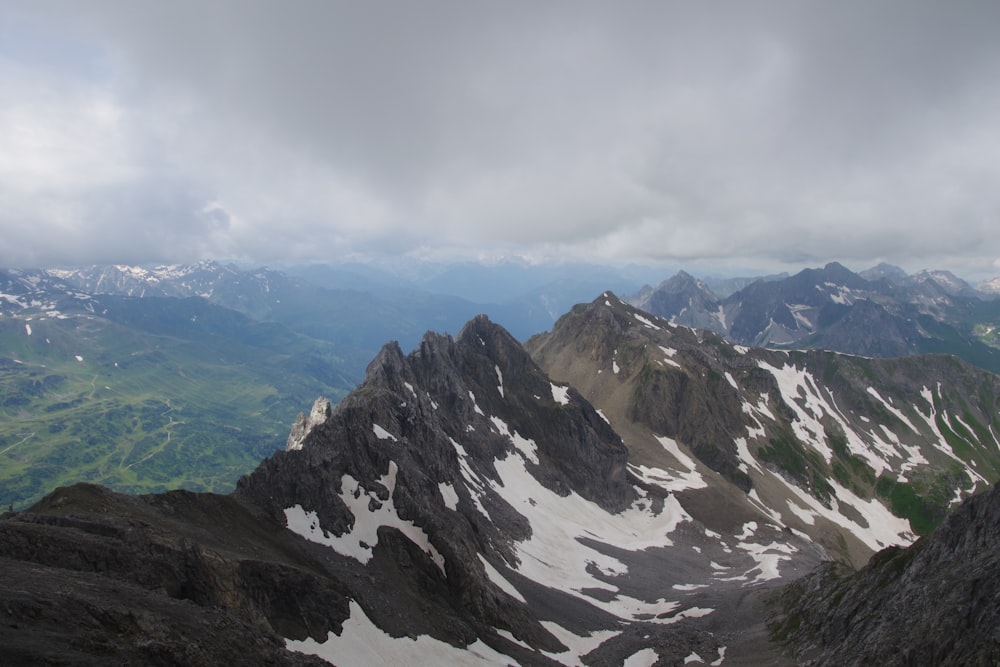 a view of a mountain range from a high point of view