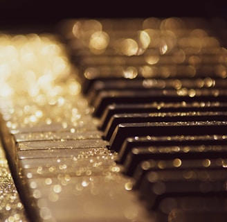 a close up of the keys of a piano