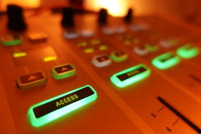 a close up of a sound board with buttons