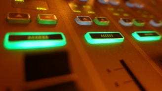 a close up of a sound board with buttons