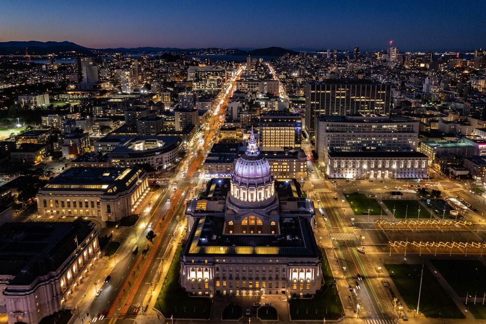 a night view of a large city with a lot of lights