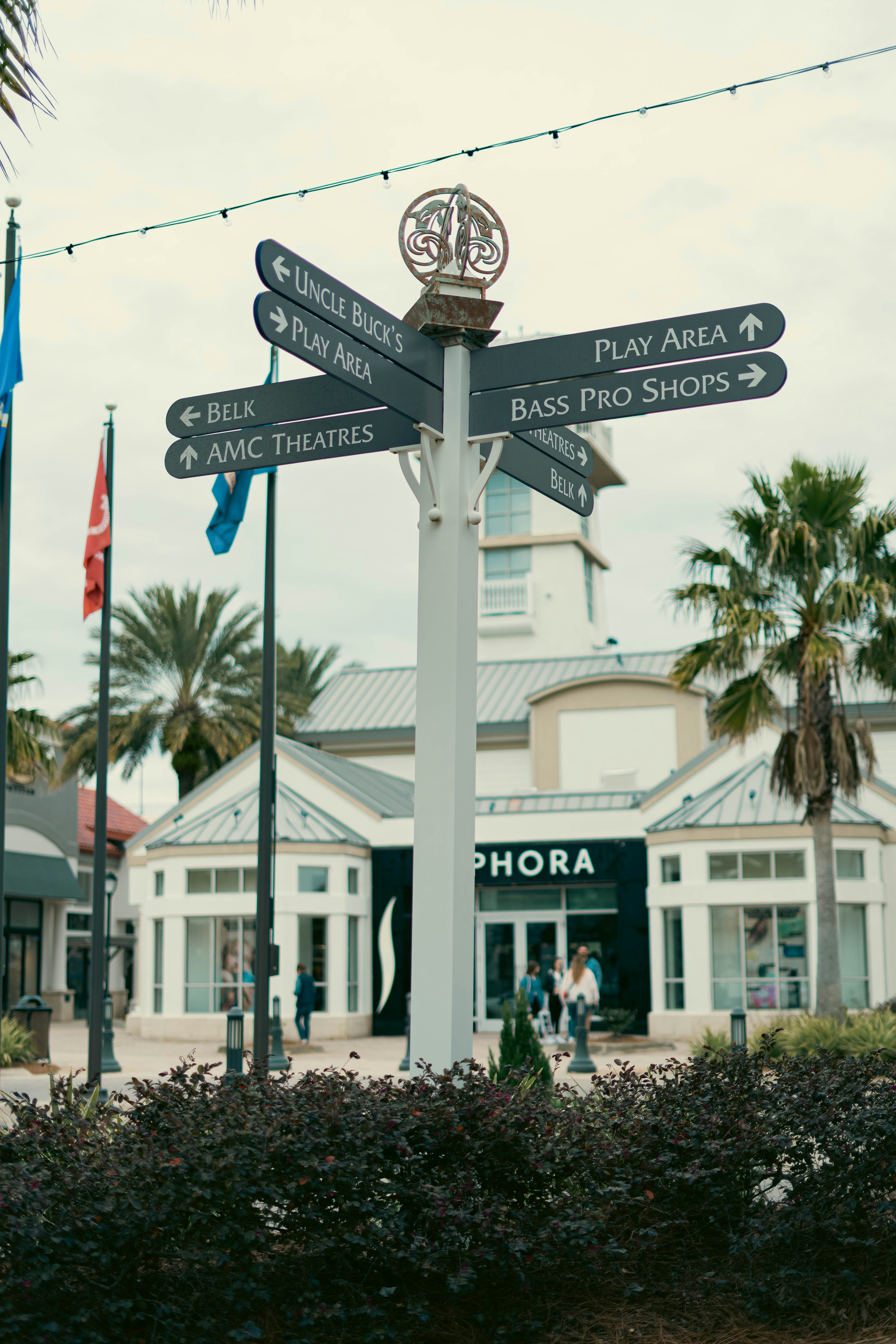 a street sign in front of a building
