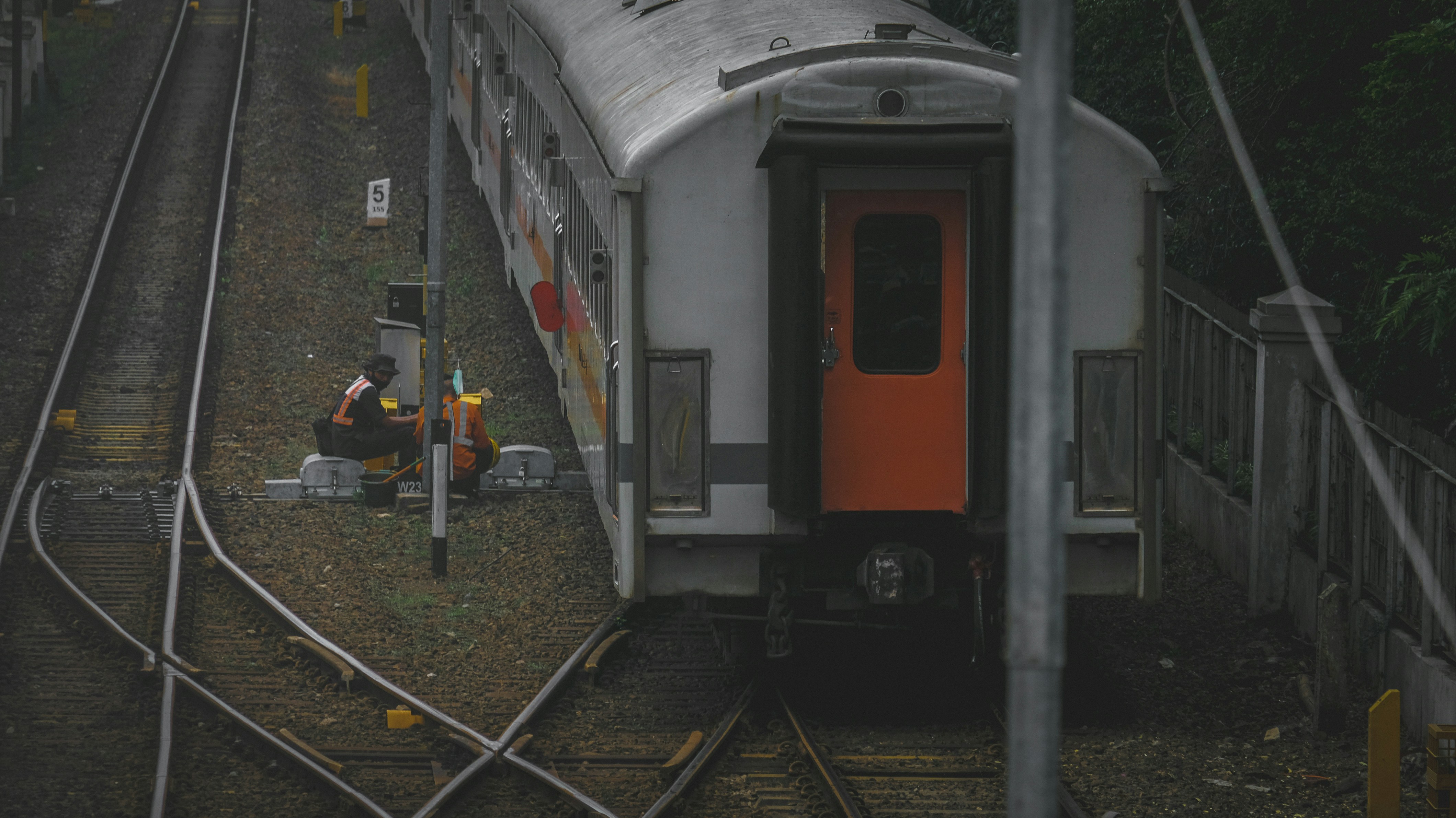 a train that is sitting on the tracks