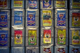 Row of foam chambers ready for shipment, showcasing quality and compliance labels.