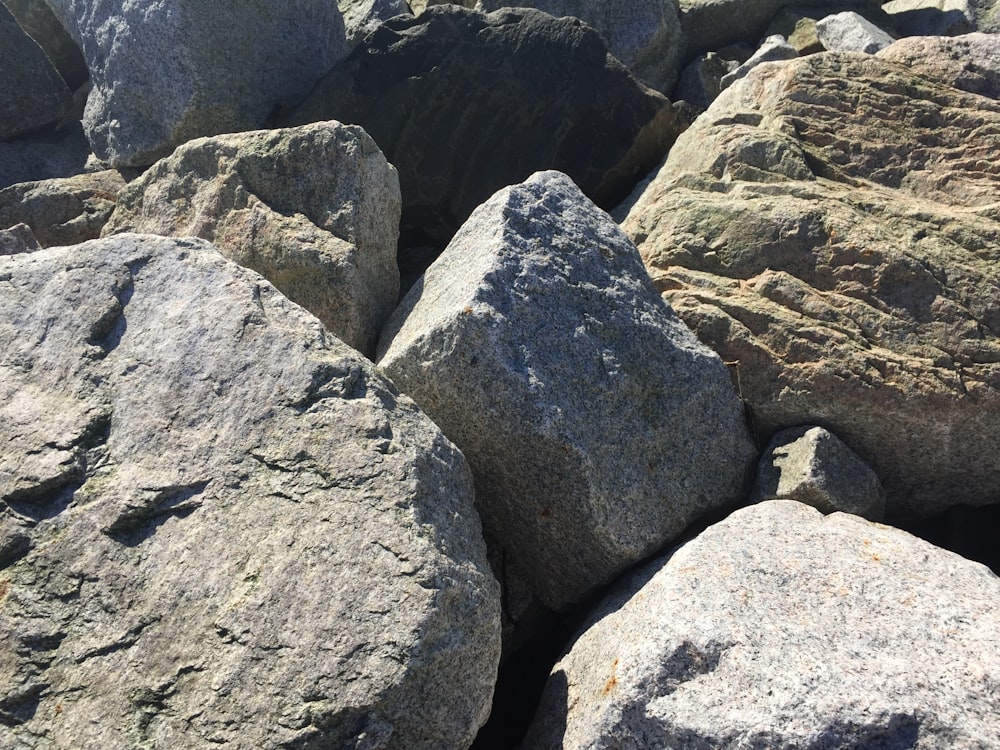 a pile of rocks sitting on top of each other