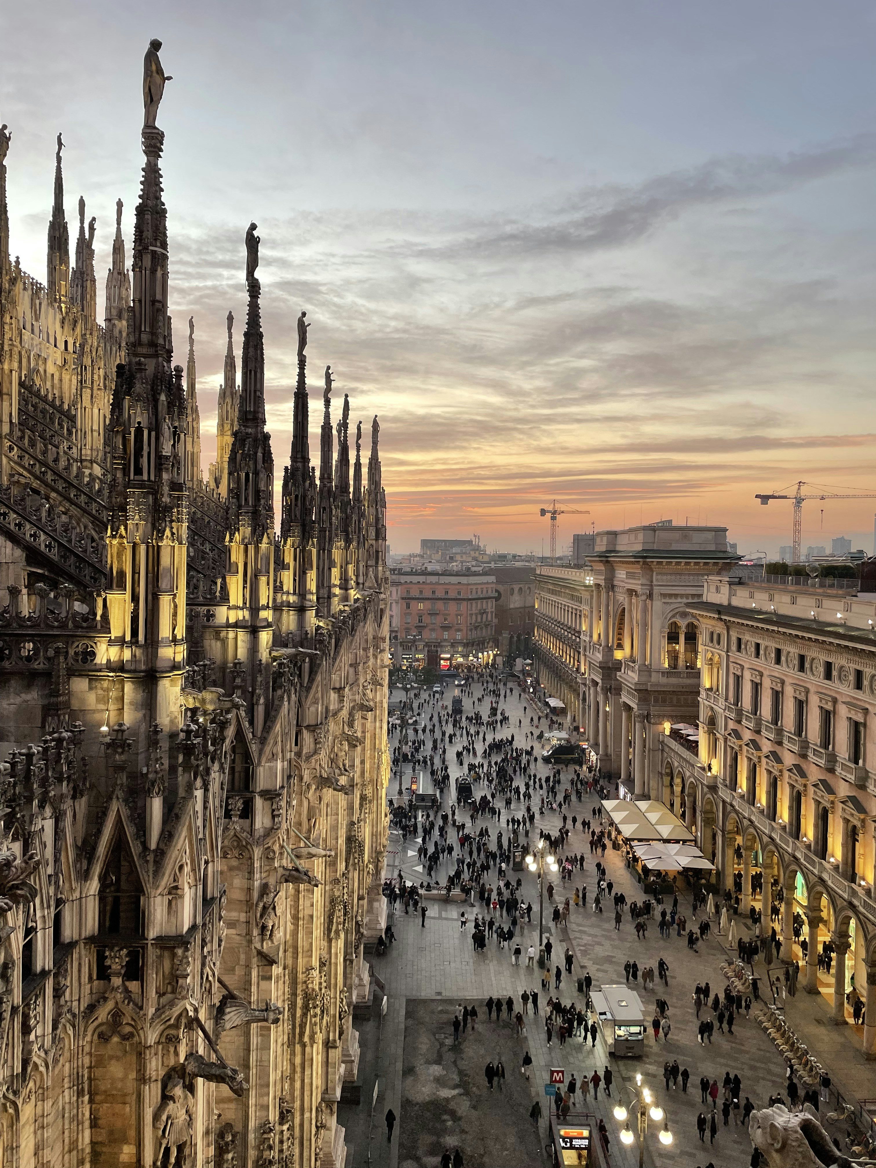 View from the roof top of Milan Duomo