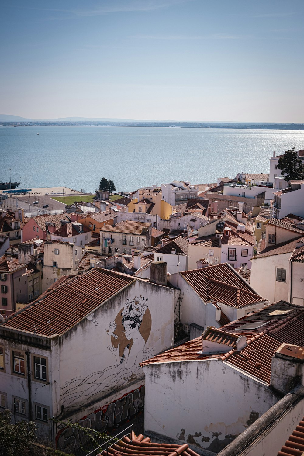 a view of a city next to a body of water