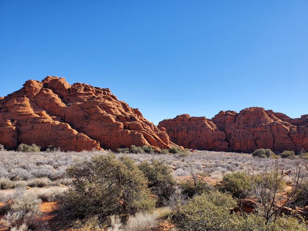 a mountain range in the middle of a desert