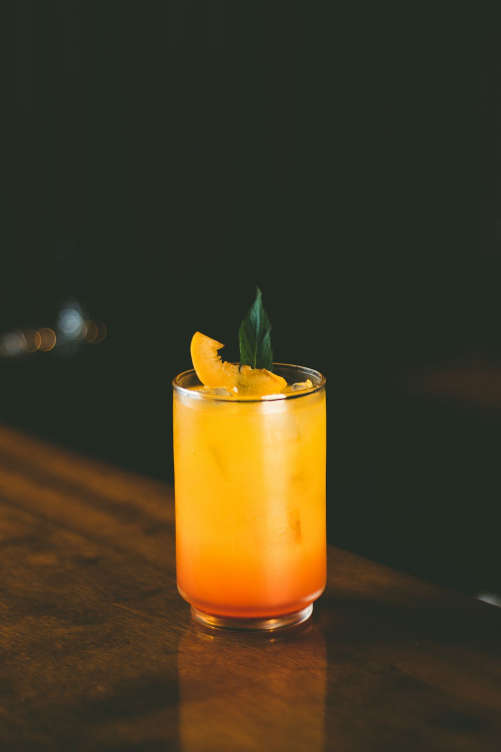 a close up of a drink on a table