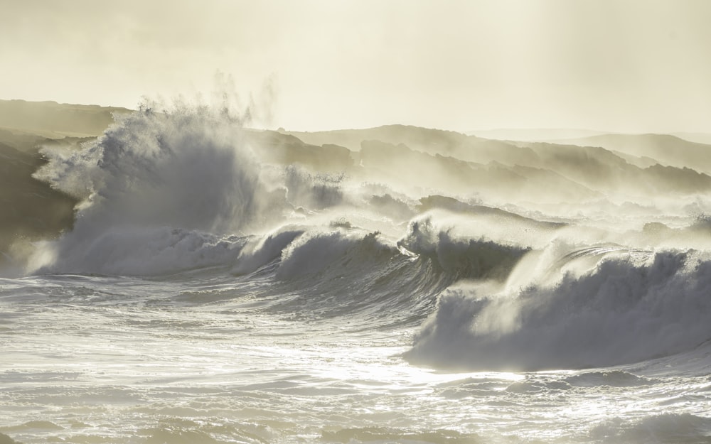 a man riding a wave in the ocean