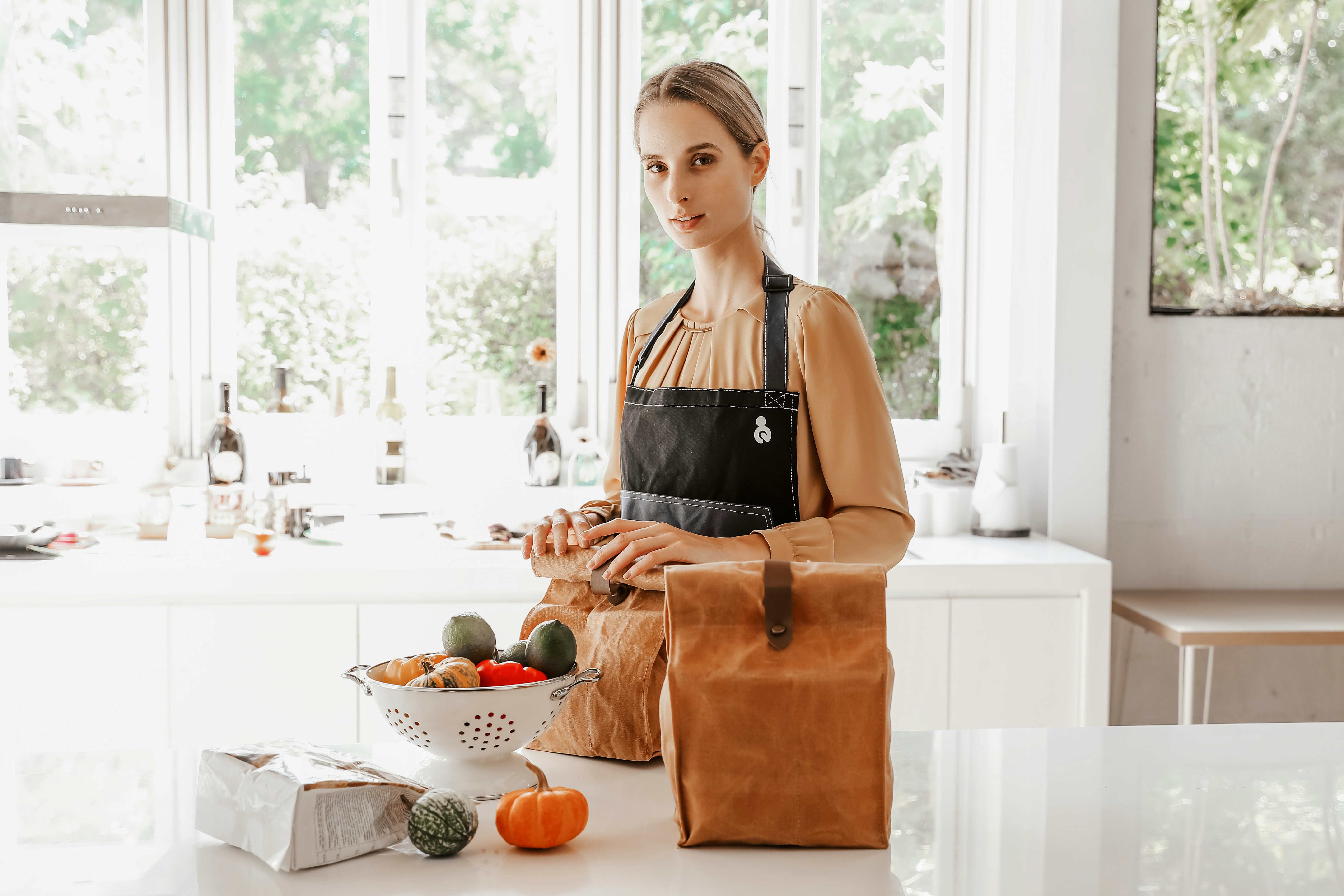 Woman entrepreneur in her home kitchen