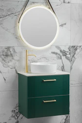 Bathroom electrical upgrade showing GFCI outlets and vanity lighting installation.