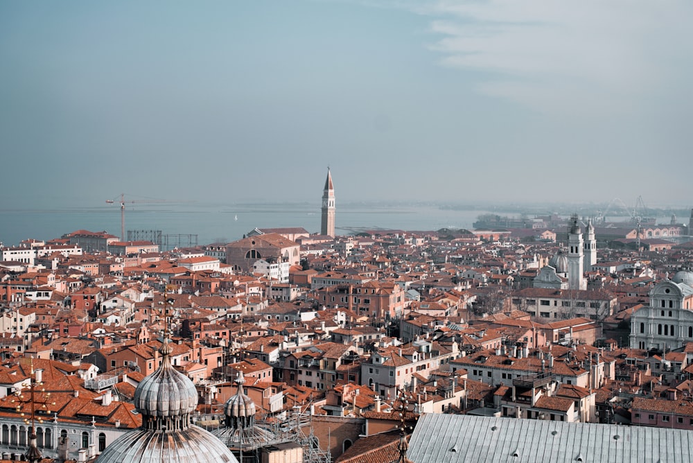 a view of a city from a high point of view