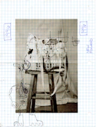 a drawing of a chair with a stuffed animal on top of it
