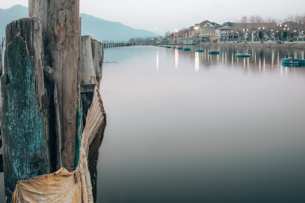 a body of water with a bunch of boats in it