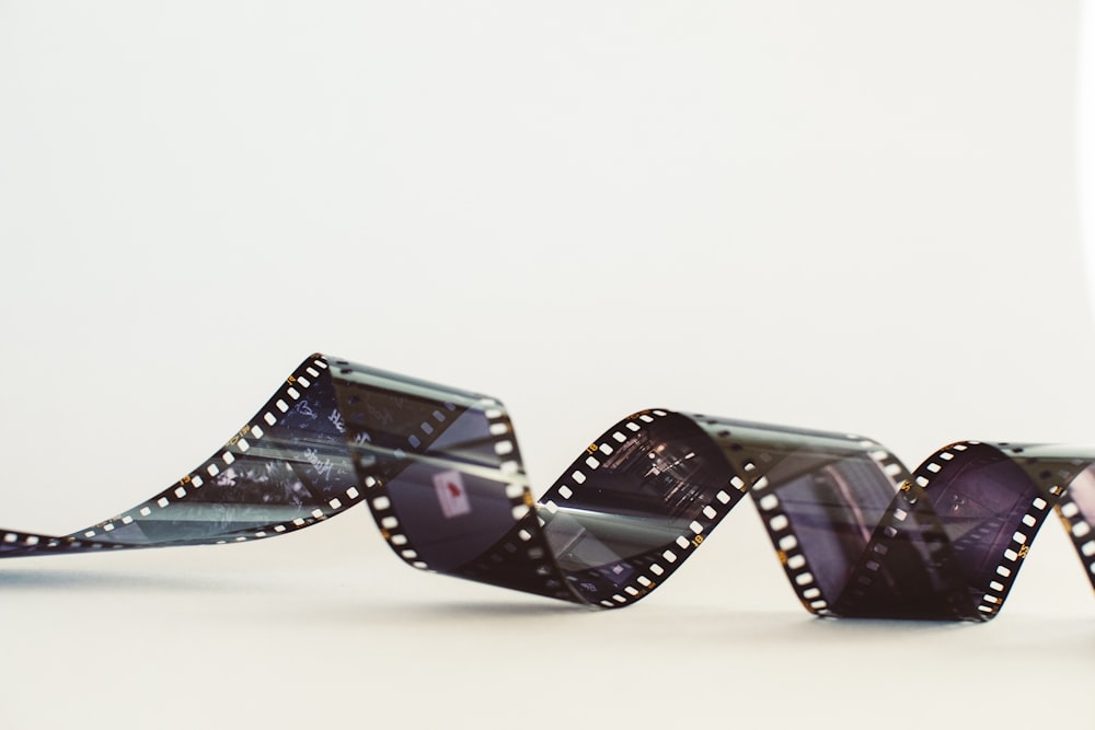 a roll of film sitting on top of a table