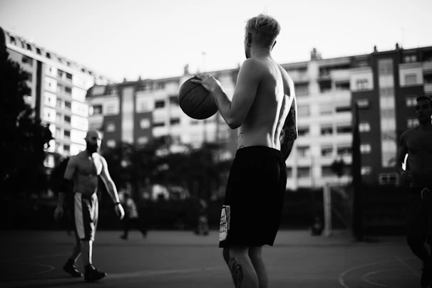 Action shot from the intense RBA 3x3 national basketball tournament held in 2020.