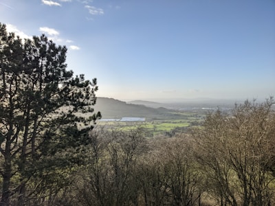 a view of a valley from a hill