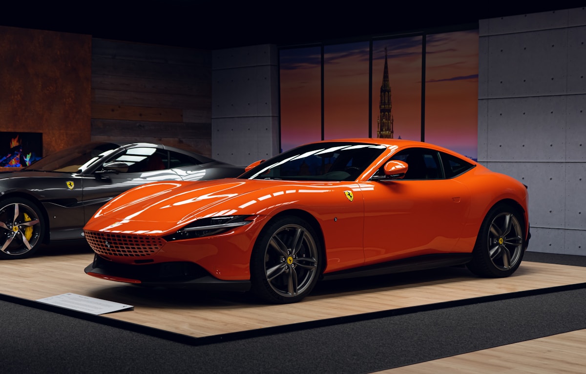 Ferrari Roma coupe in red