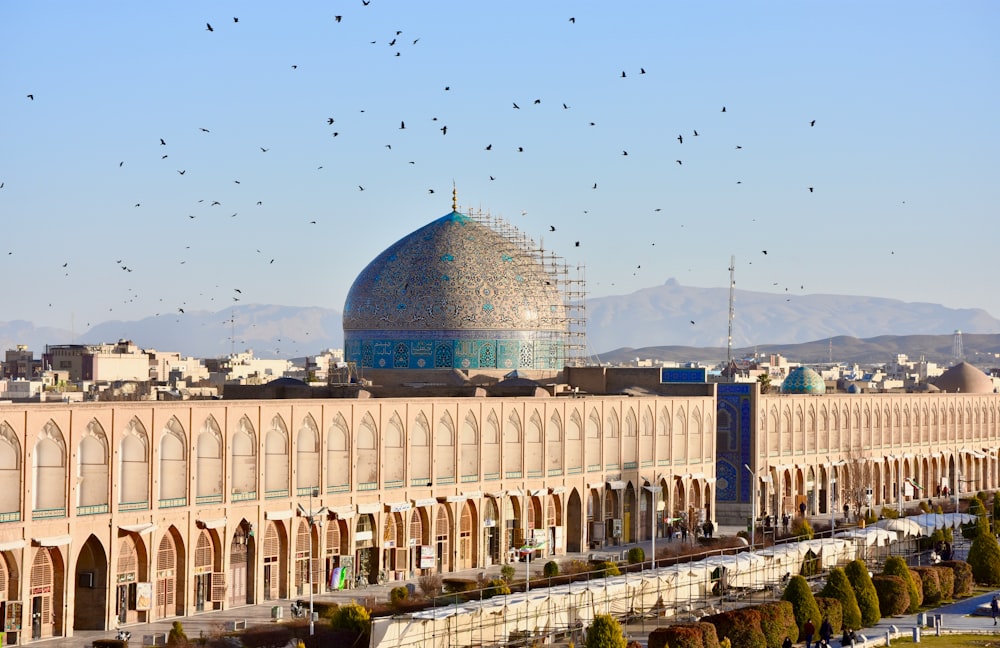 a large building with a dome on top of it