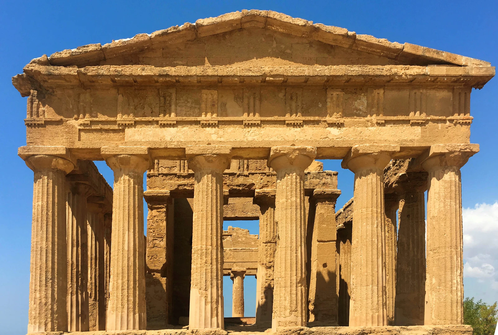 Ancient Greek temple — columns of a sacred site