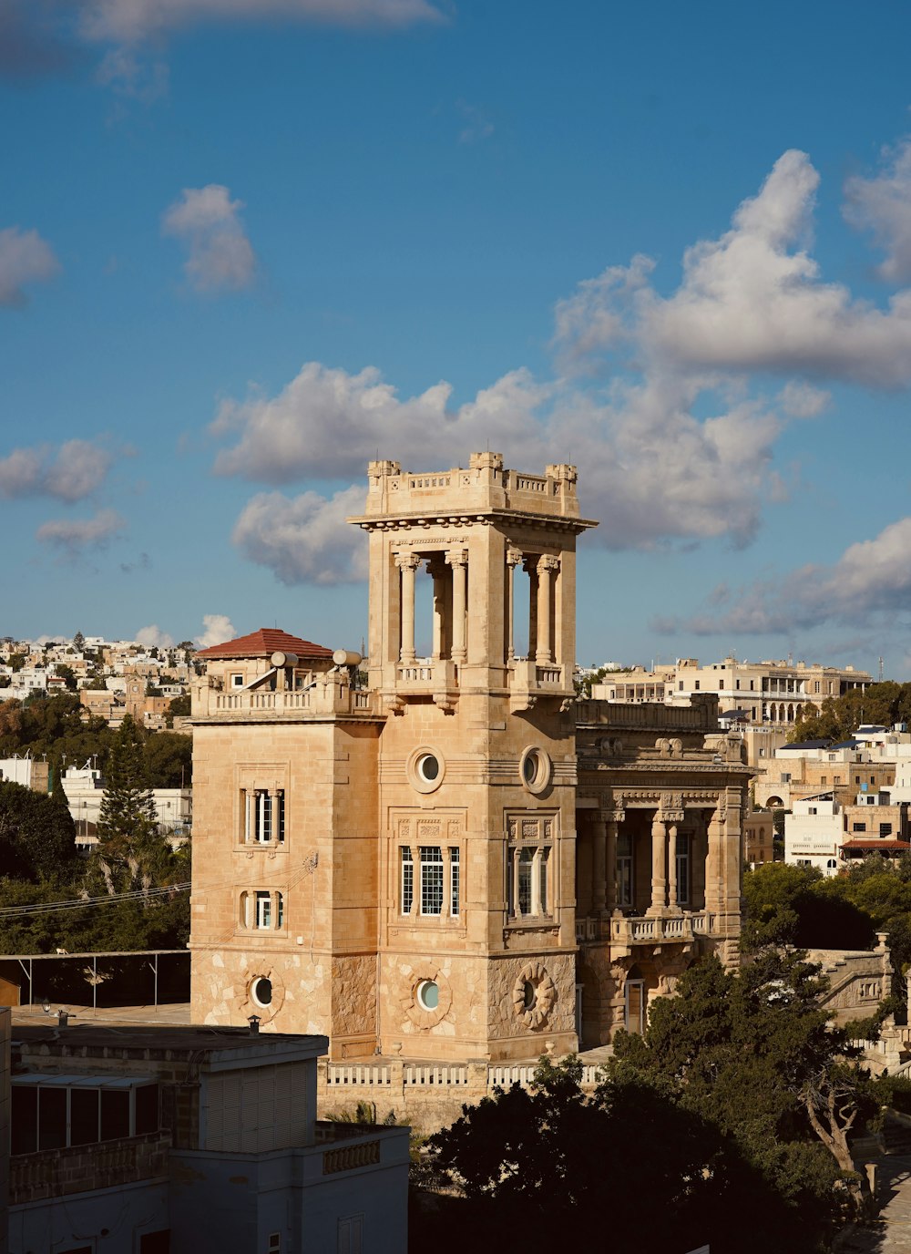 a tall building with a clock tower on top of it