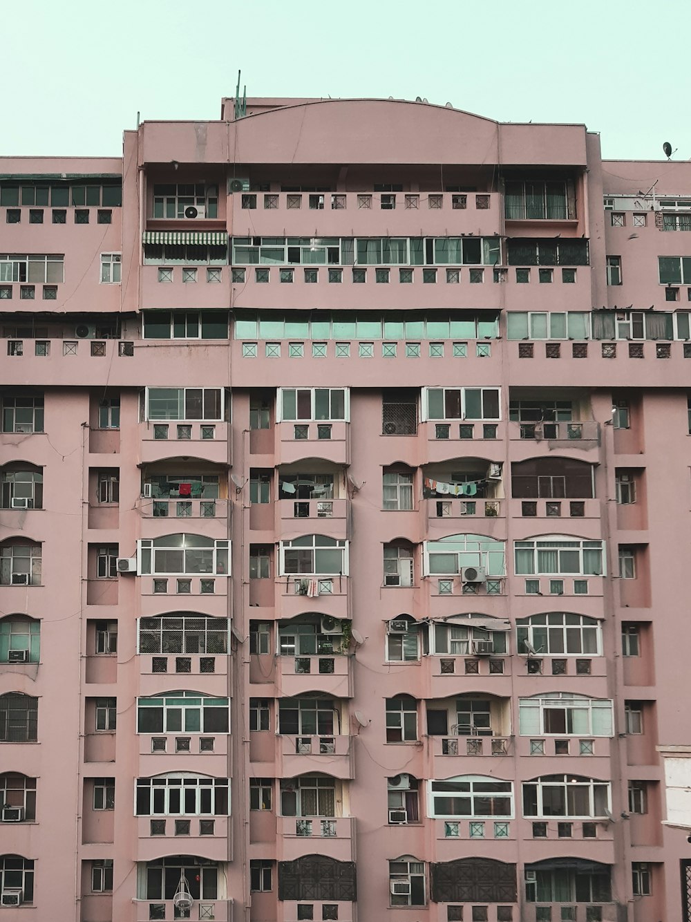 a very tall building with lots of windows