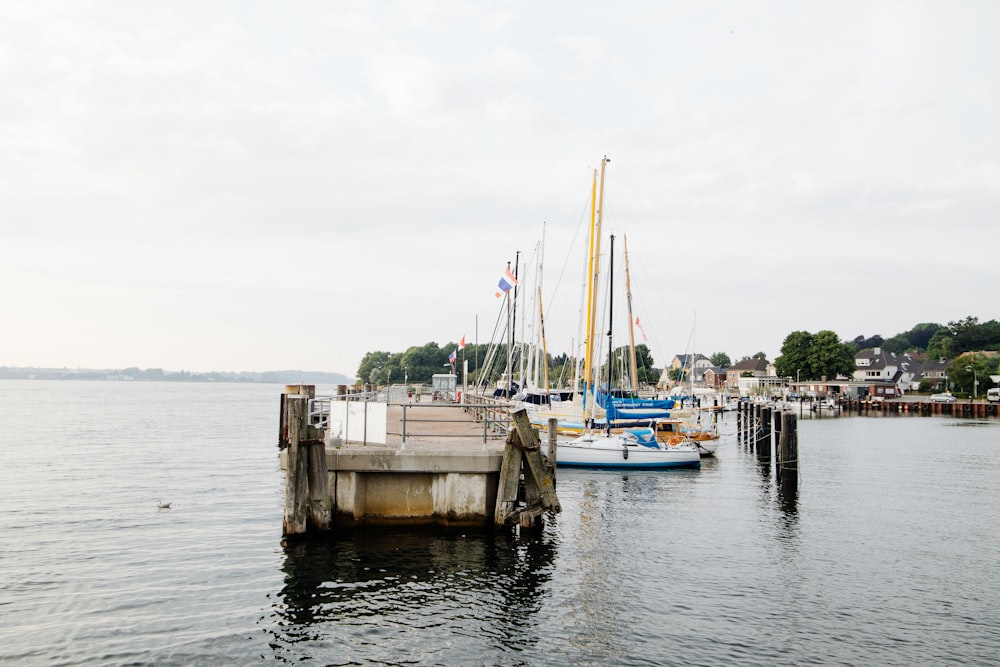 a harbor filled with lots of boats on top of water