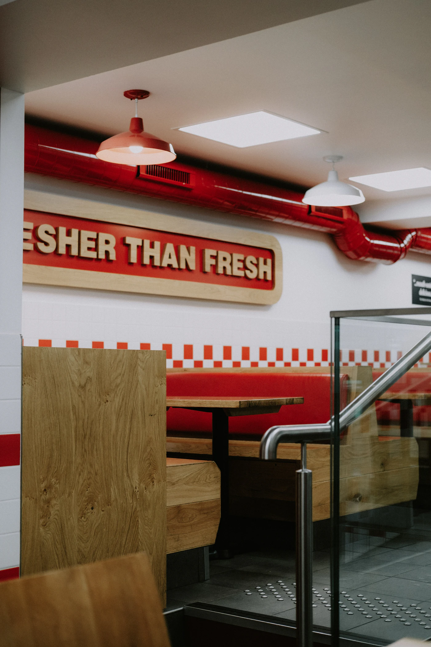 Modern fast food restaurant dining interior