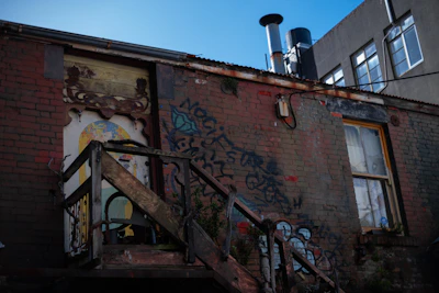 Exterior building walls painted with durable and weather-resistant coatings.