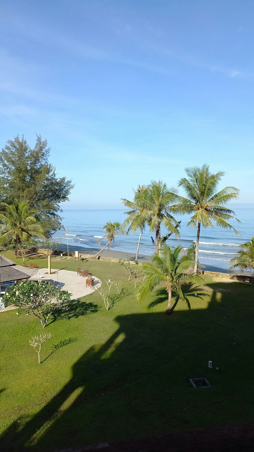 a view of the ocean from a balcony