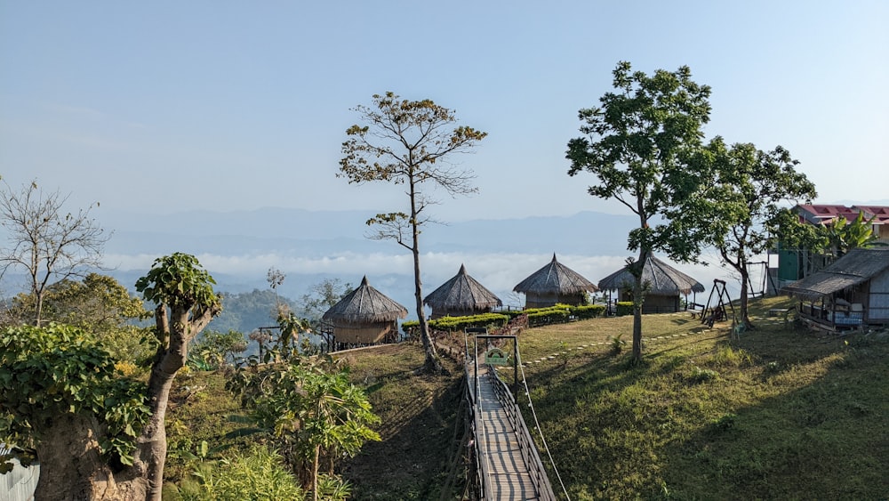 a small village on top of a hill